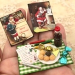 再販＊サンタさんへのお手紙セット　緑色のチェックのセット