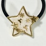 〈再販〉【 SALE】Whiteクリスマストナカイと流れ星ヘアゴム  レジン