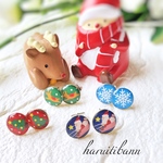 クリスマスワンポイントピアス