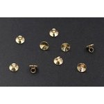 M2398  60個 ガラスドーム用キャッチ カン付き 5mm ゴールド  3X【20ヶ】