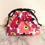 お弁当袋【北欧ドットフラワー(ピンク)】