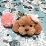 もふもふ トイプードル  バックチャーム（サイズM）キャラメル