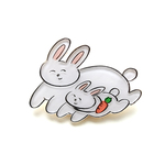 Brooch「うさぎの仲良し親子」