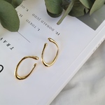 ゴールド オーバル ピアス/イヤリング