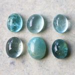 天然石＊アクアマリン　カボション　オーバル＊ルース　14.5 ct　6個