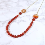 メノウのロングネックレス