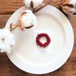 クリスマスカラー○brooch yui wreath○　バーガンディ/ボルドー