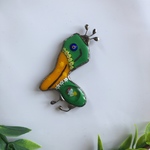 ハシビロコウさんのブローチ、チャーム（ネックレス）