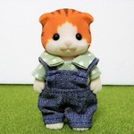 シルバニアファミリー　大人　お父さん 服　サロペット　シルバニア