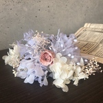 ドライフラワー　ヘアアクセサリー　　髪飾り　結婚式卒業式　袴　かすみ草　ウェディング　成人式　　髪飾り　ウエディング　ホワイト　ピンク　赤　花　振袖　前撮り