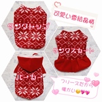 ❄☃可愛い雪結晶柄ドッグウエア❄☃