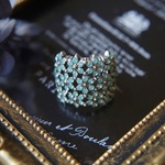 再販/　Bouquet ring/swarovski  pacific opal