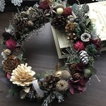 Antique  red * Christmas wreath * ② クリスマスリース ギフト