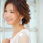 【No.1  ジゼル】ブライダルドロップストーンピアス 結婚式/ｳｪﾃﾞｨﾝｸﾞ/ﾌﾞﾗｲﾀﾞﾙ 