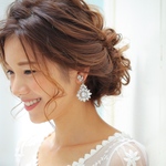 【No.2 アイリス】チタンポスト製ブライダルジルコニアドロップピアス /結婚式 ウェディング ブライダル