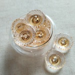 21mm　きらきら　花網模様のアクリルボタン　２５個　P620