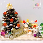 親子シーサー◆クリスマスVER