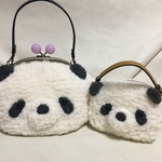 m様オーダー ふわもこパンダさんガマ口ミニバッグ🐼
