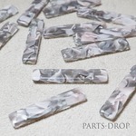 (( 8pcs )) 32×6.5mm スティック べっ甲調 アクリルパーツ グレー系〔CH-063HA〕