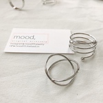 ［送料無料］simple  silver ring 2点set 
