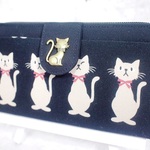 Y様ご依頼品　猫柄長財布（カードP１２）