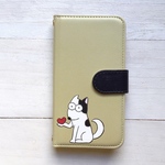 犬  手帳型スマホケース