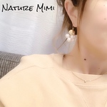 マットゴールド×パール ピアス