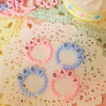 Babyshower☆ベビーブレスレット　ピンク&水色4個入り