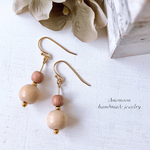 ウッドピアス/イヤリング white-wood pierce/earring ナチュラル 自然 ラウンド