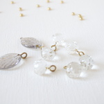 Merry Berry Bead set・クリア＆ライトグレイ・ランプワークガラスビーズ