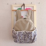 たっぷり収納！大人のリュック（フラワー・グレー）