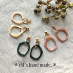NEW！！変形しずくフープ（3color）*ゴールド＊イヤリング/ピアス