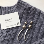 シルバーリーフピアス