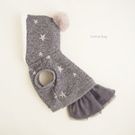 Cozy star ぽんぽんフーディーワンピース：ネイビー【名入れ無料】