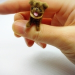 モールアート　茶色の仔犬　ミニチュア　ドール　ブライス　モールベア