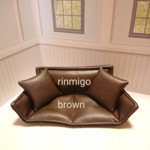 rinmigoダブルソファー(フェイクレザーブラウン)