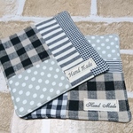 【sale】モノトーンパッチ＊コースター＊２枚セット
