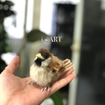 ペーパーウェイト・スズメの雛