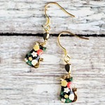 花柄ねこネコ×ハートピアス