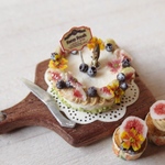 シマリス＊＊マリーゴールドといちじく、栗のショートケーキ セット＊＊