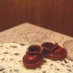 【本革・オビツ１１・靴】スリッポン・赤