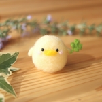 ぴよちゃん四つ葉のクローバー🍀羊毛フェルト