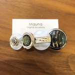 ボタンヘアクリップ silver