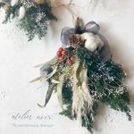 クリスマス　natural スワッグ