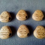 『カバ田カバ子様用』木彫りの[かば]ストラップセット