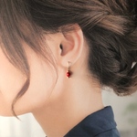 天然石赤サンゴの ピアス イヤリング