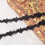 1m 綺麗 薔薇 バラ ケミカルレースブレード モチーフ 黒 BK191122 ハンドメイド 手芸 素材 材料 DIY