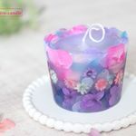 フラワーキャンドル（ブルーパープル×ローズ）＃11-4