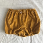 コーデュロイ かぼちゃパンツ ベビー マスタード