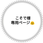 こそで様専用ページ☺